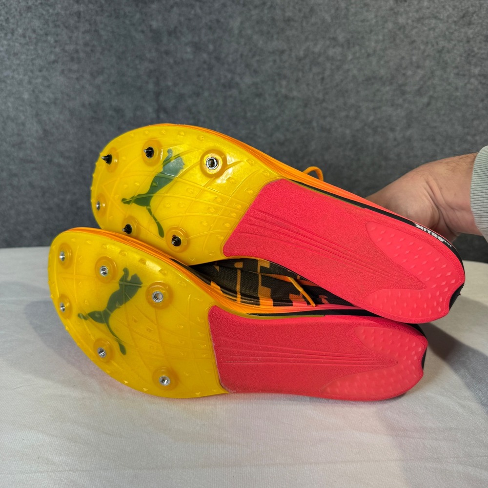 Puma Evospeed Nitro Elite Track Spikes Orange Pink Men US 11.5 Running Shoes - Picture 9 of 9